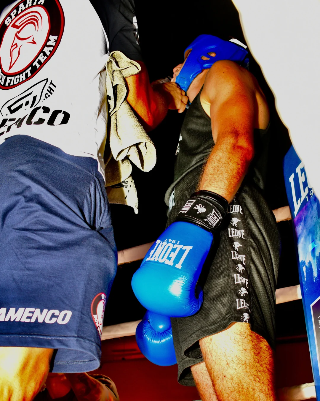 Boxeador durante un combate.