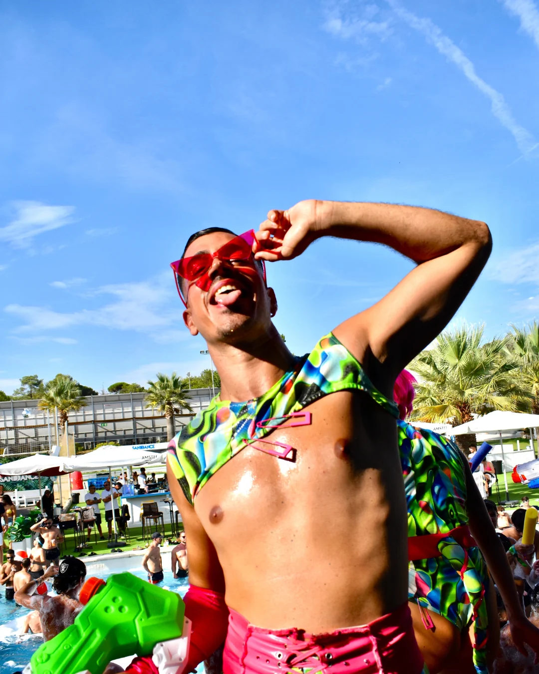 Retrato en un festival de verano.