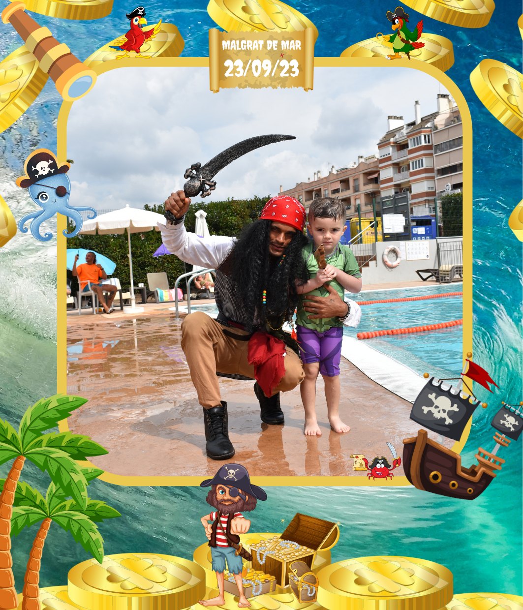 Bastidor temático de piratas para un hotel